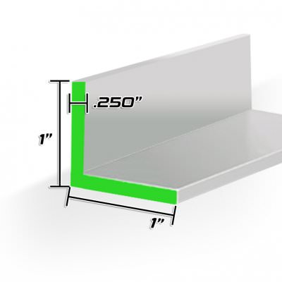 PROFILE L-shaped, iron, 1x1x¼"