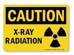 STICKER ionizing radiation, 18x25cm, pictogram English