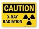 STICKER ionizing radiation, 18x25cm, pictogram English
