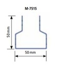 (Mecalux M7) UPRIGHT, M7515 type, 50x50x2000mm, epoxy, blue