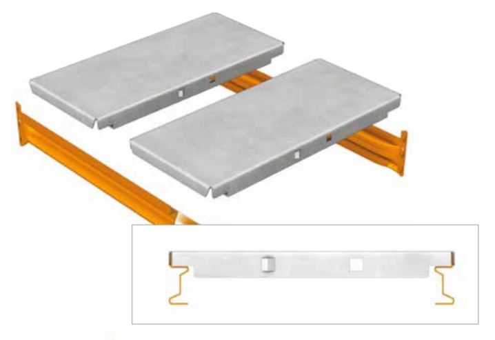 (Mecalux M7) PANEL PKM 07, galvanized, 600x300mm