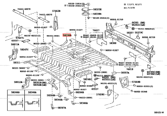 REINFORCEMENT rear floor panel