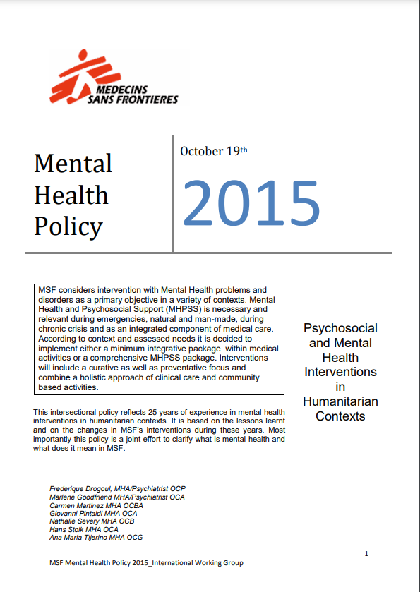 Mental Health Policy