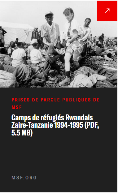 Camp de réfugiés rwandais Zaire-Tanzania 1994/1995