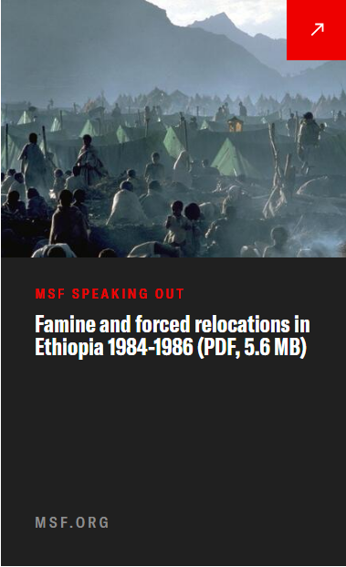 Famine and forced relocations in Ethiopia. 1984-1986