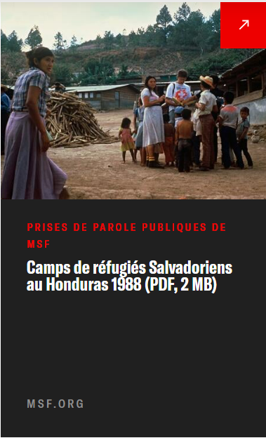 Camps de réfugiés salvadoriens au Honduras 1998