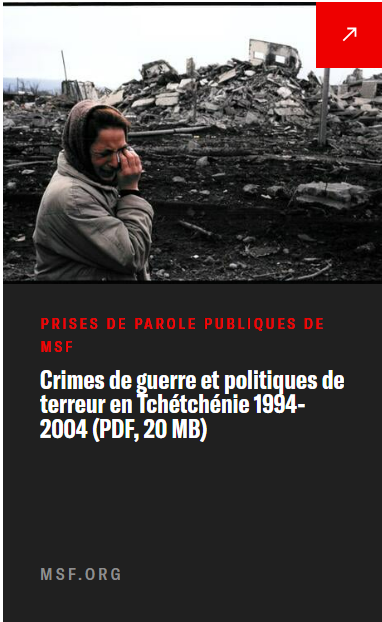 Crimes de guerre et pol. de terreur en Tchétchénie 1994-2004