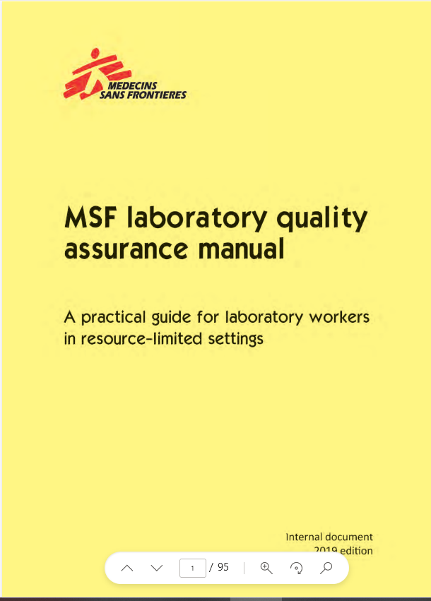 MSF laboratory quality assurance manual