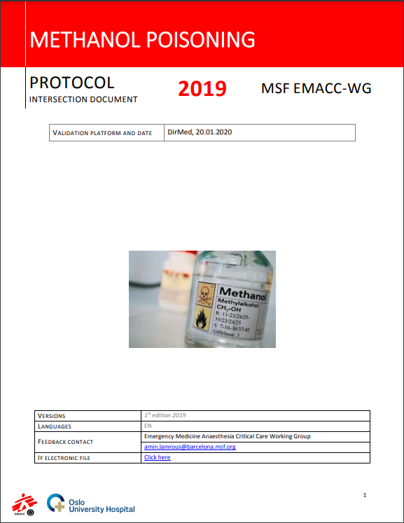 Methanol Poisoning Protocol