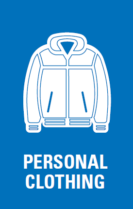 (MiniLab) STICKER outside, personal clothing, 64x100mm, EN