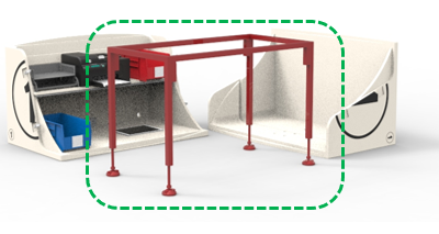 (MiniLab) STAND FRAME complete, for box/bench