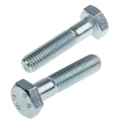 BOLT, zinc plated, M10x45mm, hexagonal head