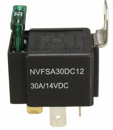 PLUG IN RELAY (NVFSA30DC12) 12V 30A, with fuse