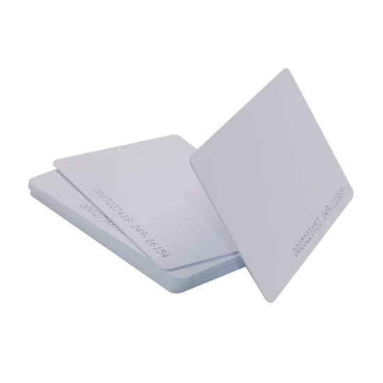 CARTE ID plaine, RFID PVC, blanc