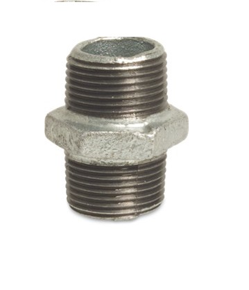 NIPPLE COUPLING threaded, galvanized, Ø ¼", MxM