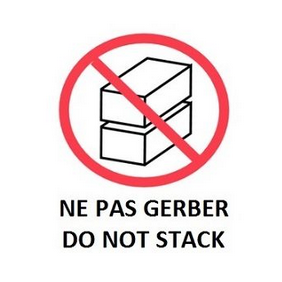 LABEL HANDLING "Do not stack", 90x130mm, roll of 1000