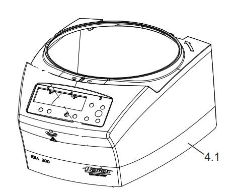 (cent. Hettich EBA200) UPPER HOUSING PART E3955