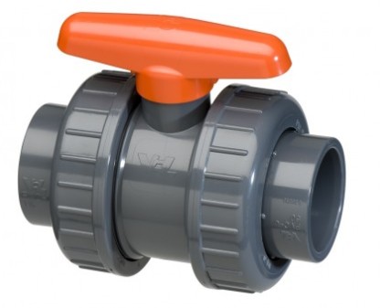 BALL VALVE, PVC, to glue, ND50, NP16, 63mm, FxF