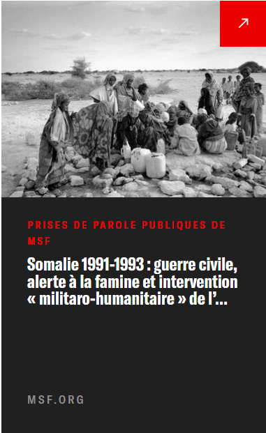 Somalie 1991-1993: guerre civile, alerte à la famine...PPP