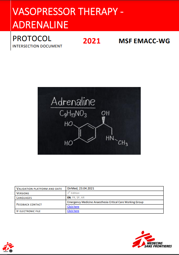 Vasopressor Therapy - Adrenaline Protocol