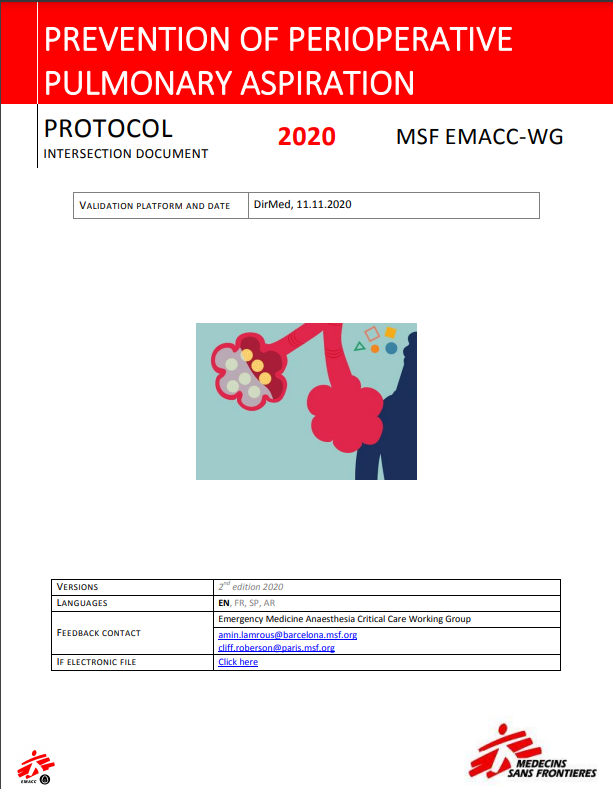 Prevention of Perioperative Pulmonary Aspiration