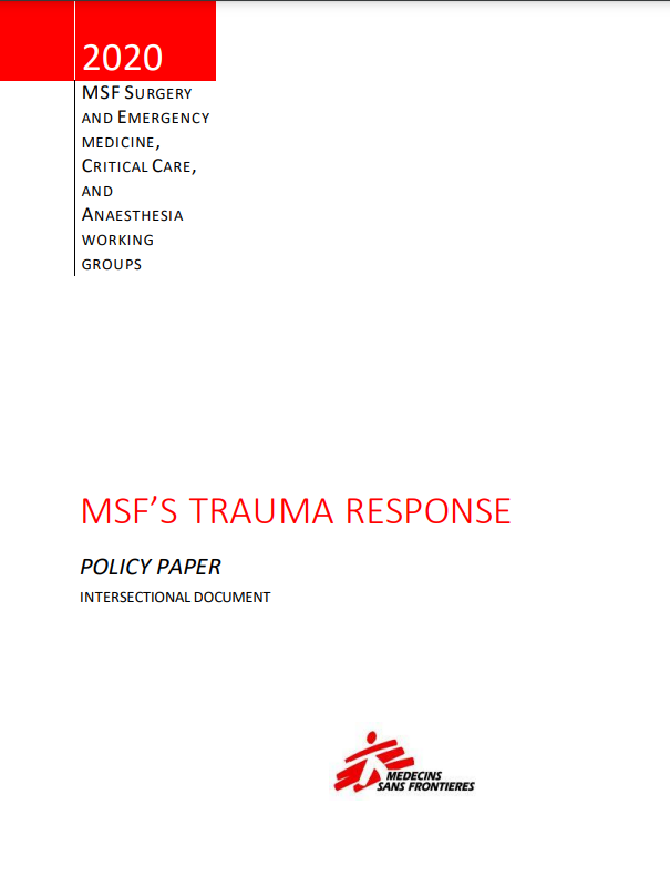 MSF'S Trauma Response Policy Paper