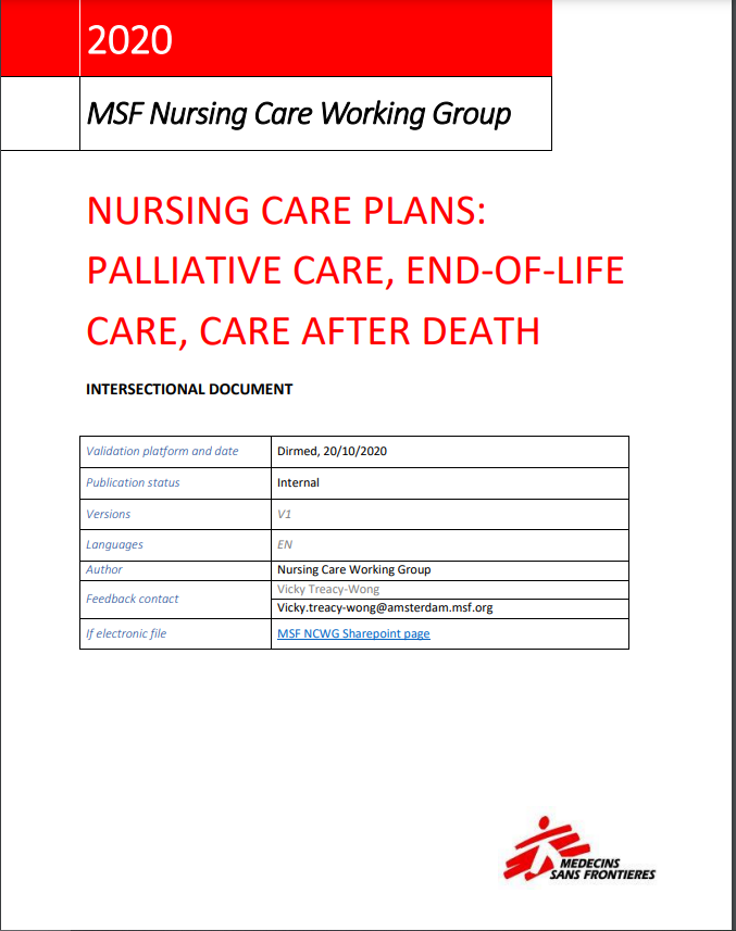 Nursing care plans: palliative care, end of life care, ...