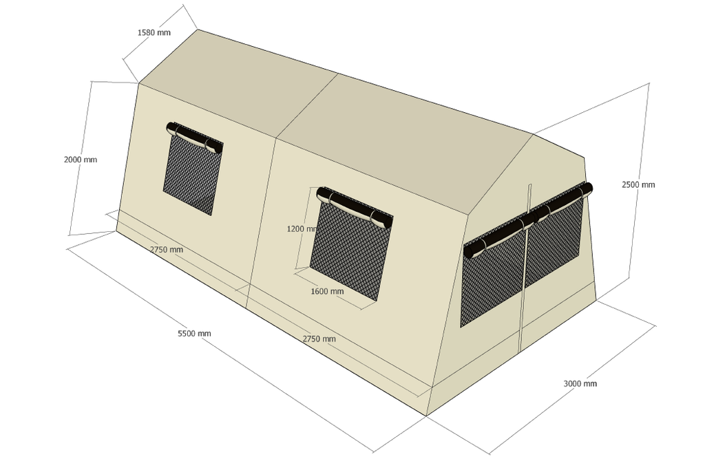 SAFARI TENT, 16.5m²