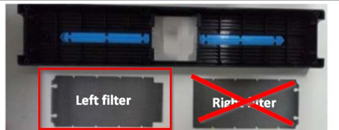 (Delta Amplon RT) DUST FILTER, left side