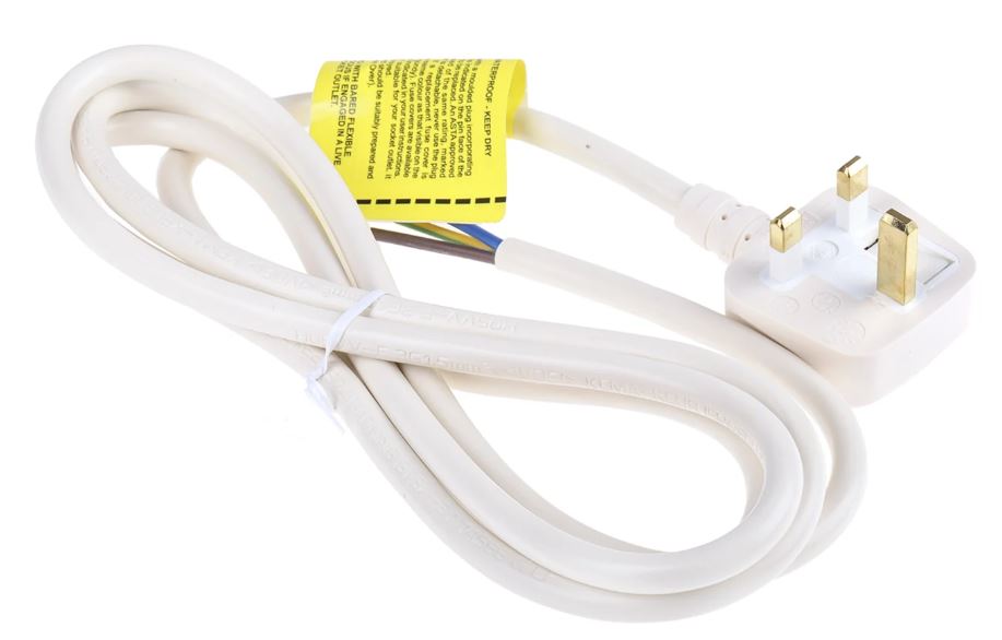 CORDON ALIMENTATION 3G1.5²/2m 13A,type-G/UK à fusible, blanc