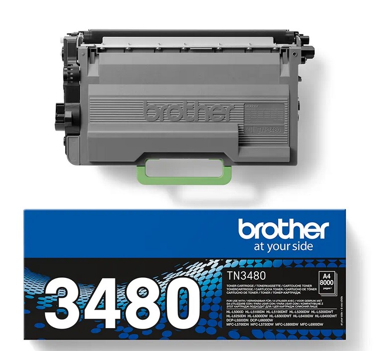 (Brother MFC-L5750DW) CART. TONER haute cap. (TN3480) noire