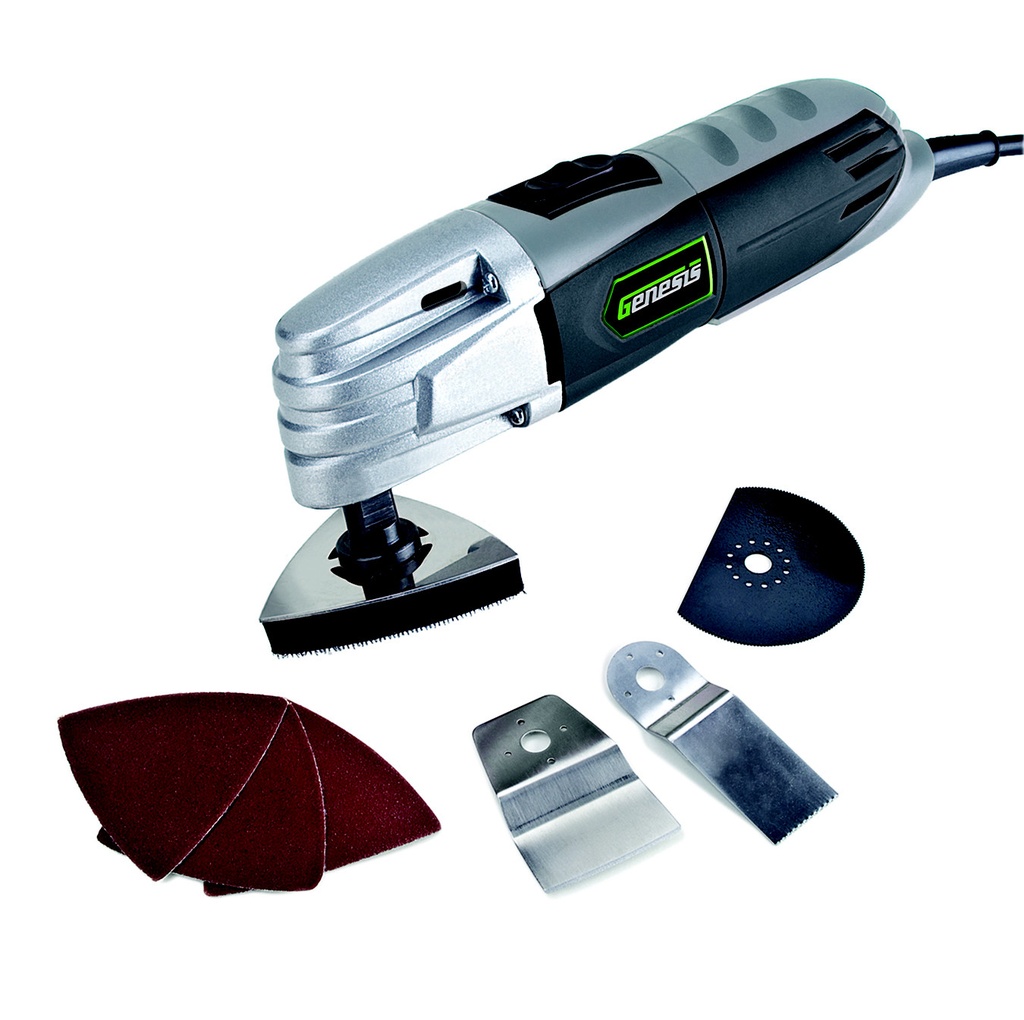 OSCILLATING SAW wood, plastic, metal, 4 amp + set of blades