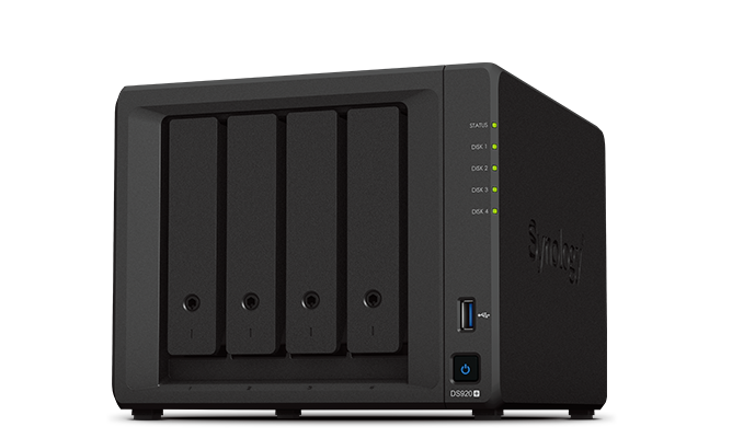 NAS rackable (Synology DS920+) 4 baies