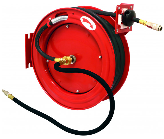 (compressor) AIR HOSE REEL, 20m + quick couplers M/F 1/4''