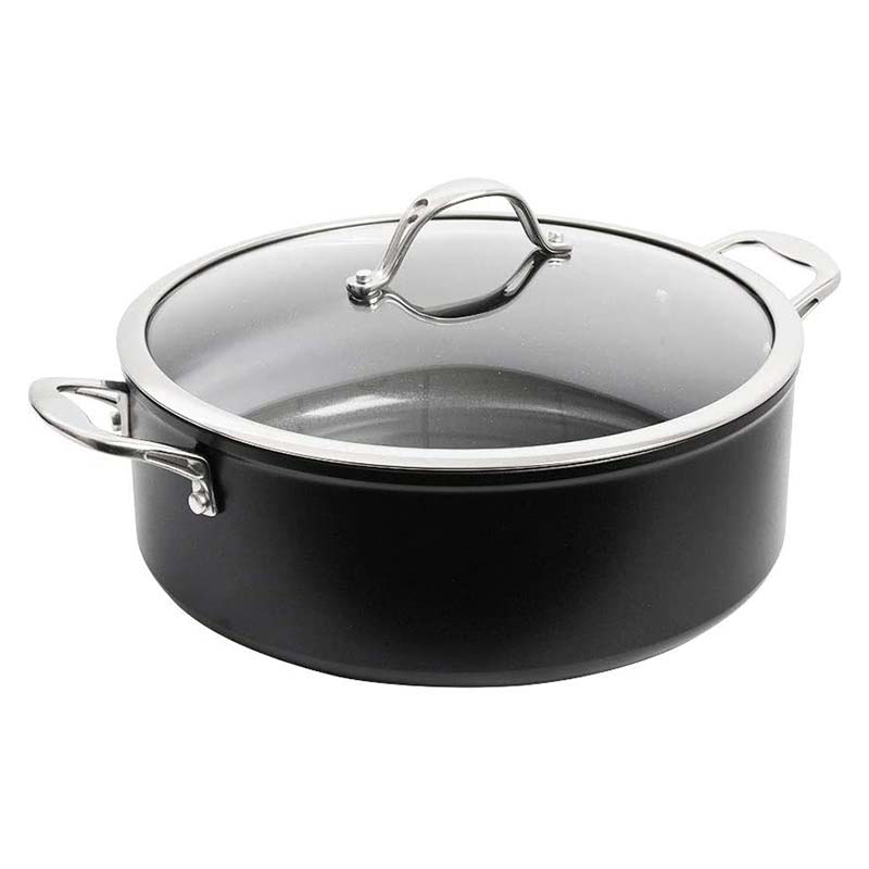 STEWING PAN, aluminium, 5l + handles + lid