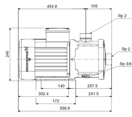 ELECTRICAL PUMP (Grundfos CM 25-2 A-R-I-V-AQQV J-A-A-N)