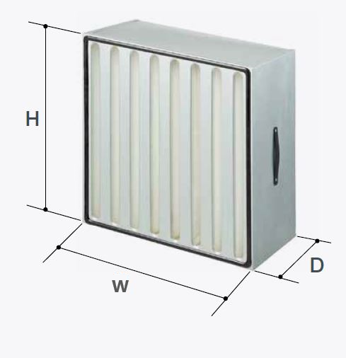 FILTRE E10, 85%,610x610x292mm, cadre métal, EN1822