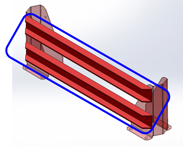 (AR racking) PROTECTION LATERAL 1 ECHELLE, L:1100mm ss sabot