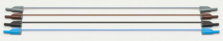 (Emonio P3) MEASURING LEADS insulated, set of 4 colours