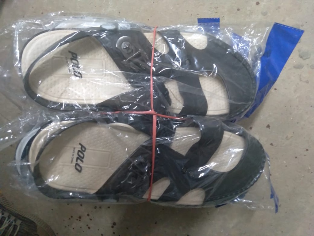 SANDALS with straps, size 44, pair