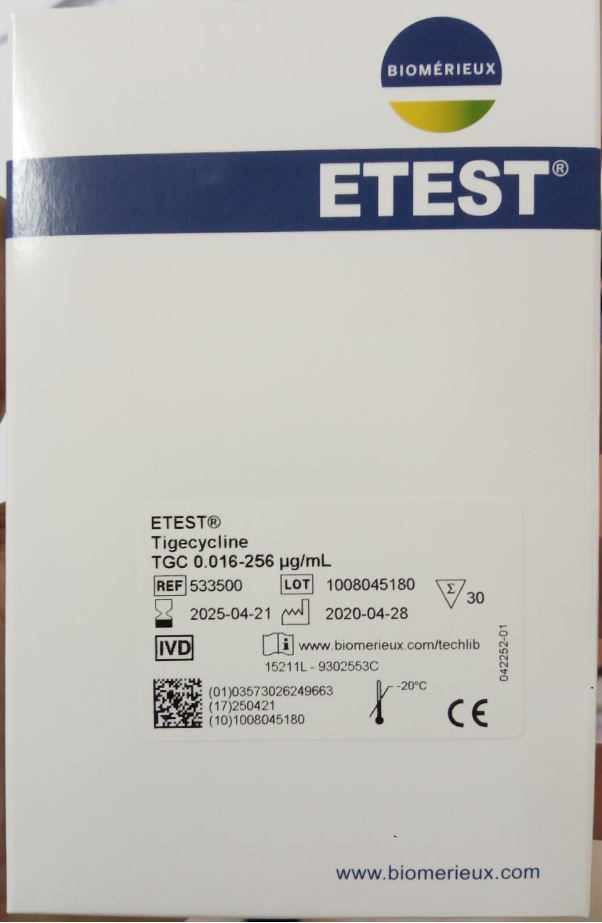 CMI TIGECYCLINE, 0,016-256µg, bandelette [Liofilchem 921441]