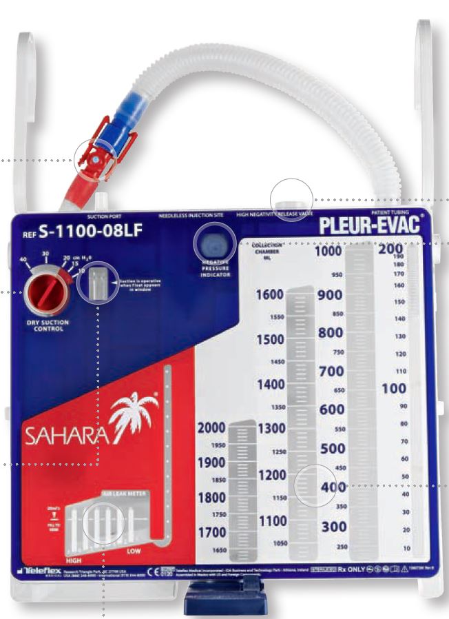 SYSTÈME DRAINAGE PLEURAL sec, 1X2L, stér. (Pleurevac S1100)