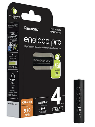 BATTERY rechargeable (ENELOOP, R03/AAA) NiMH, 930mAh