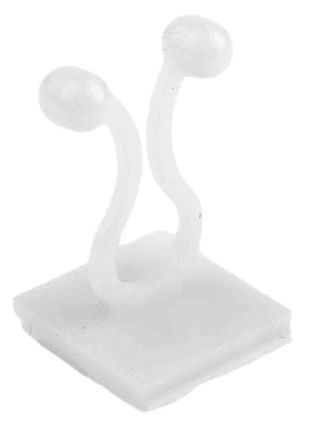 TWISTED CABLE CLIP self-adhesive, nylon, Ø8mm