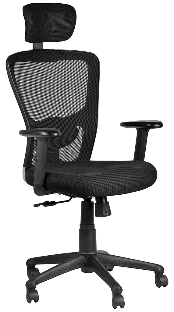 CHAIR office, adjustable height, wheeled, headrest