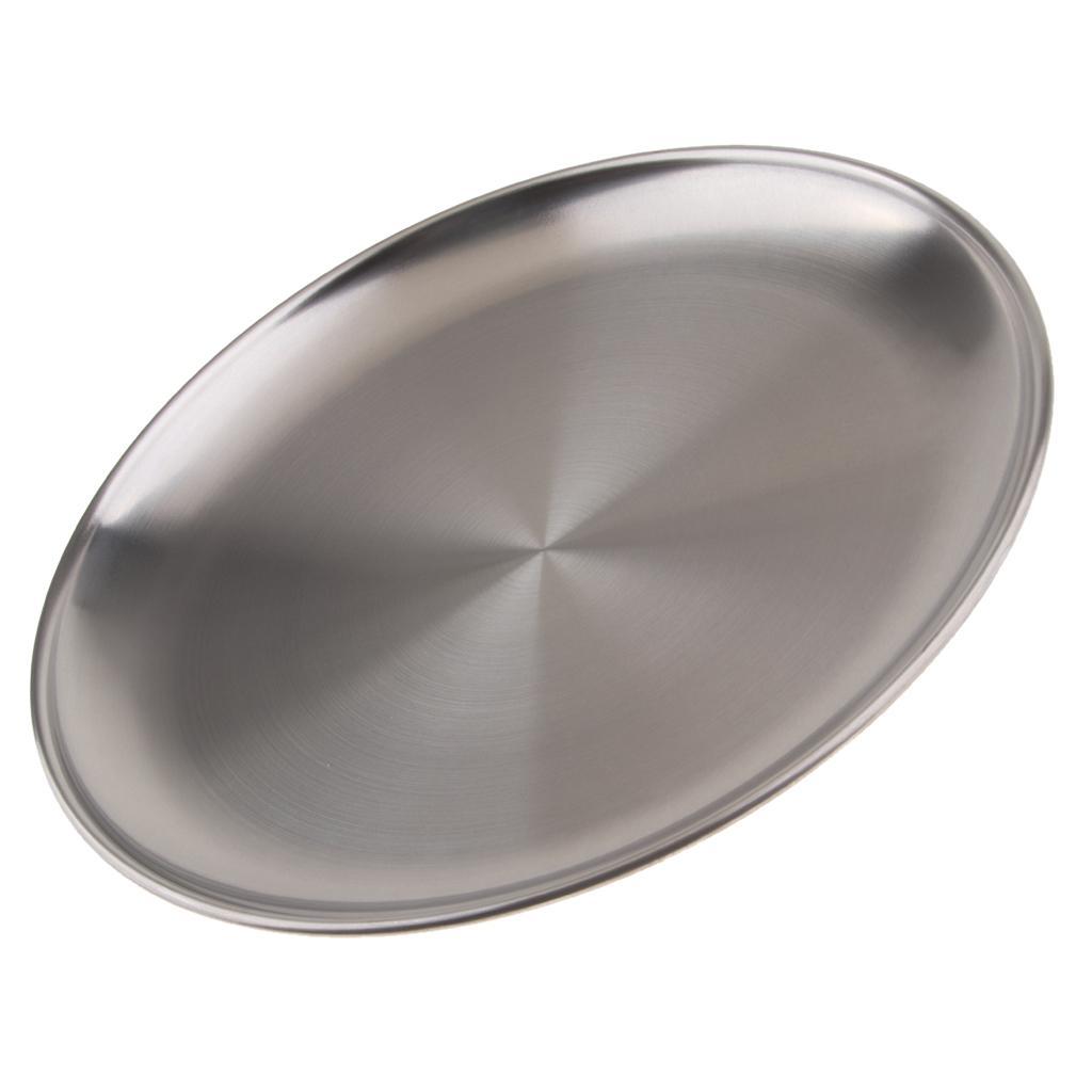 PLATE, stainless steel, Ø24cm