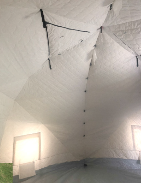 (family tent Geodesic) WINTER INNER ROOM, quilt