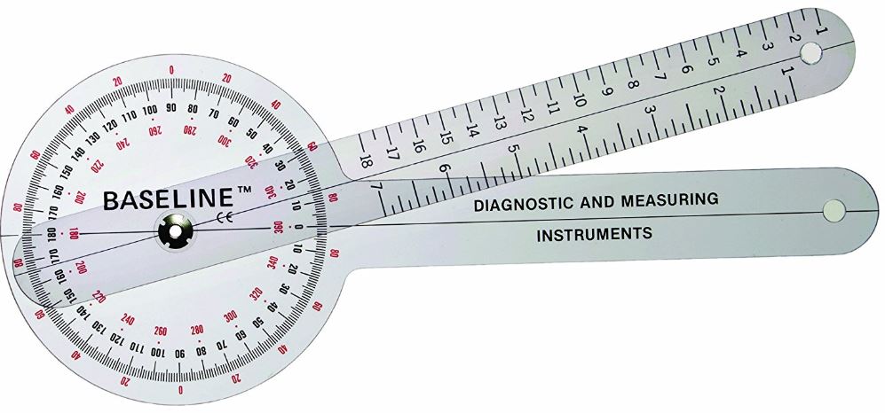 CLINICAL GONIOMETER, manual, plastic