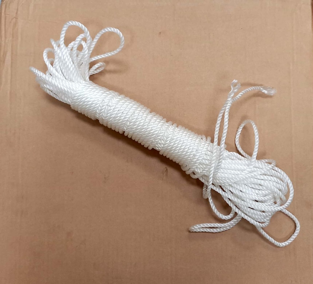 ROPE, polypropylene, Ø 5mm, white, 30m