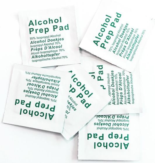 ISOPROPYL ALCOHOL 70%, wipe, small sachet